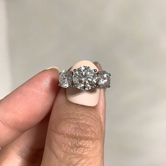 3pcs stone bridal engagement wedding ring - Picture 13 of 16